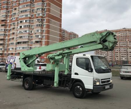 Аренда телескопической автовышки с коленом 28 метров